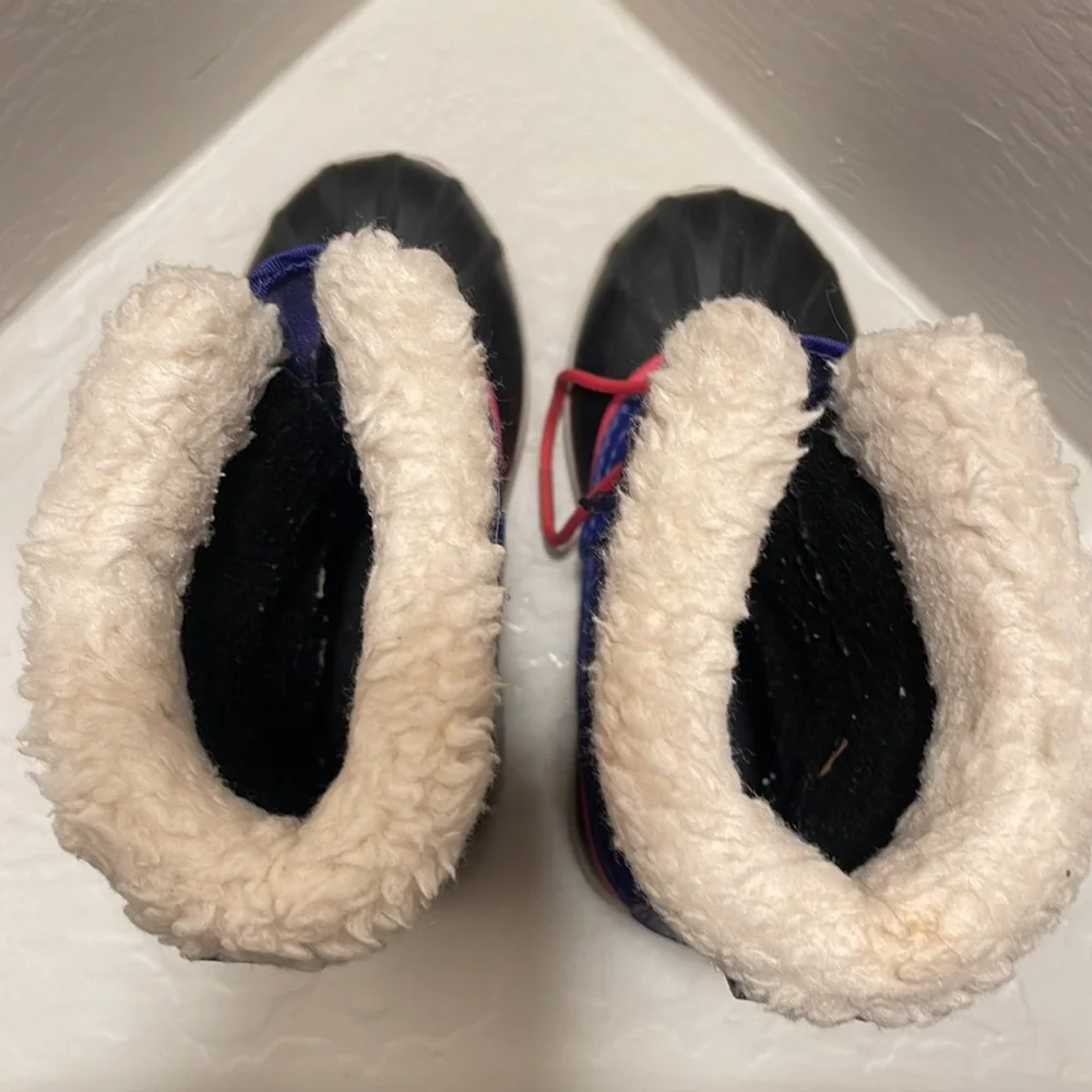 SOREL Purple, Pink, Black and white Waterproof Snow Rain Wintet Boots Size 4